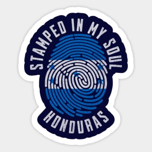 Honduras Flag Fingerprint Art for Proud Honduran Heritage Fans Sticker
